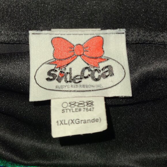 SIDECCA Wet Look Mermaid Scale Skirt, Size 1X - Picture 4 of 5